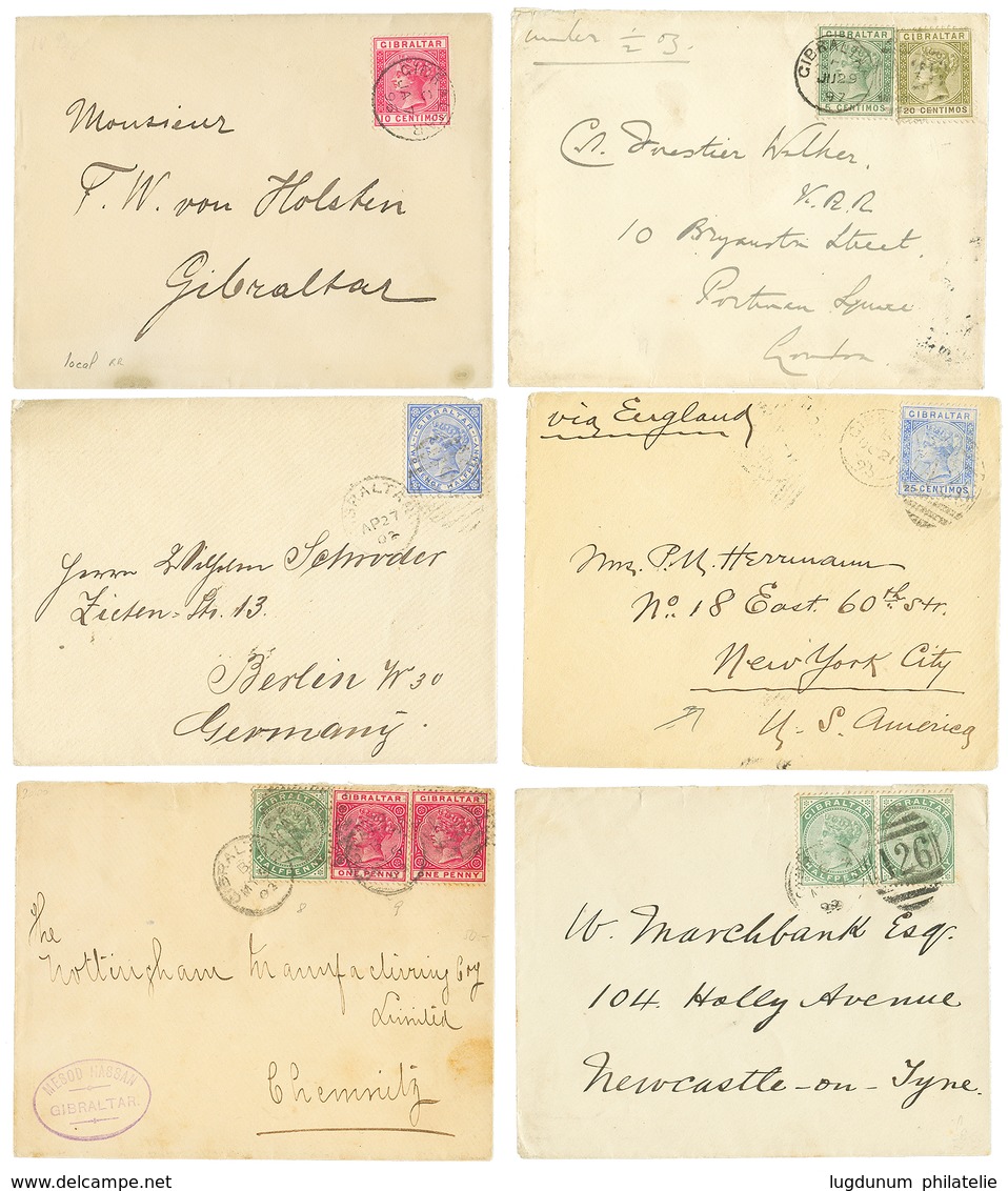 1273 GIBRALTAR : 1895/1905 Superb Lot Of 19 Covers. See Website. Vvf. - Autres & Non Classés