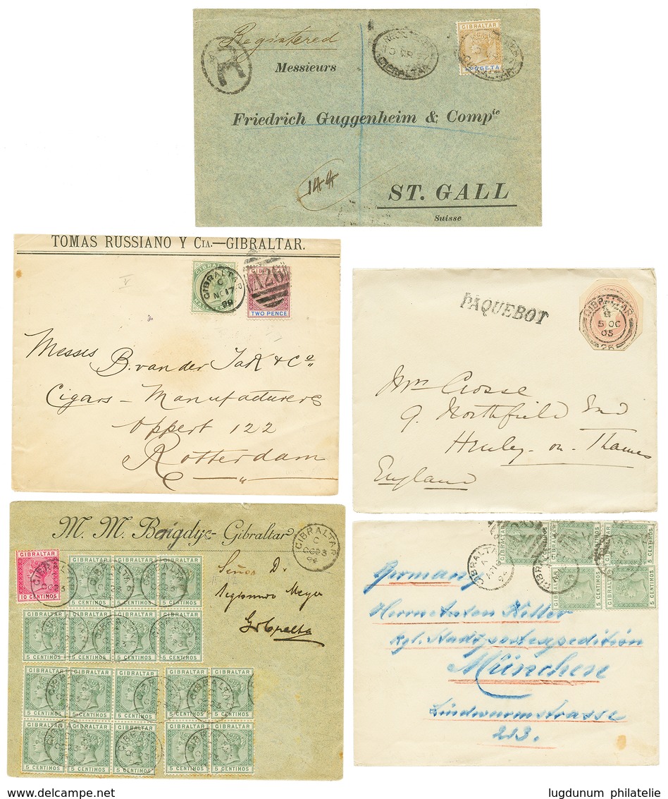 1273 GIBRALTAR : 1895/1905 Superb Lot Of 19 Covers. See Website. Vvf. - Autres & Non Classés