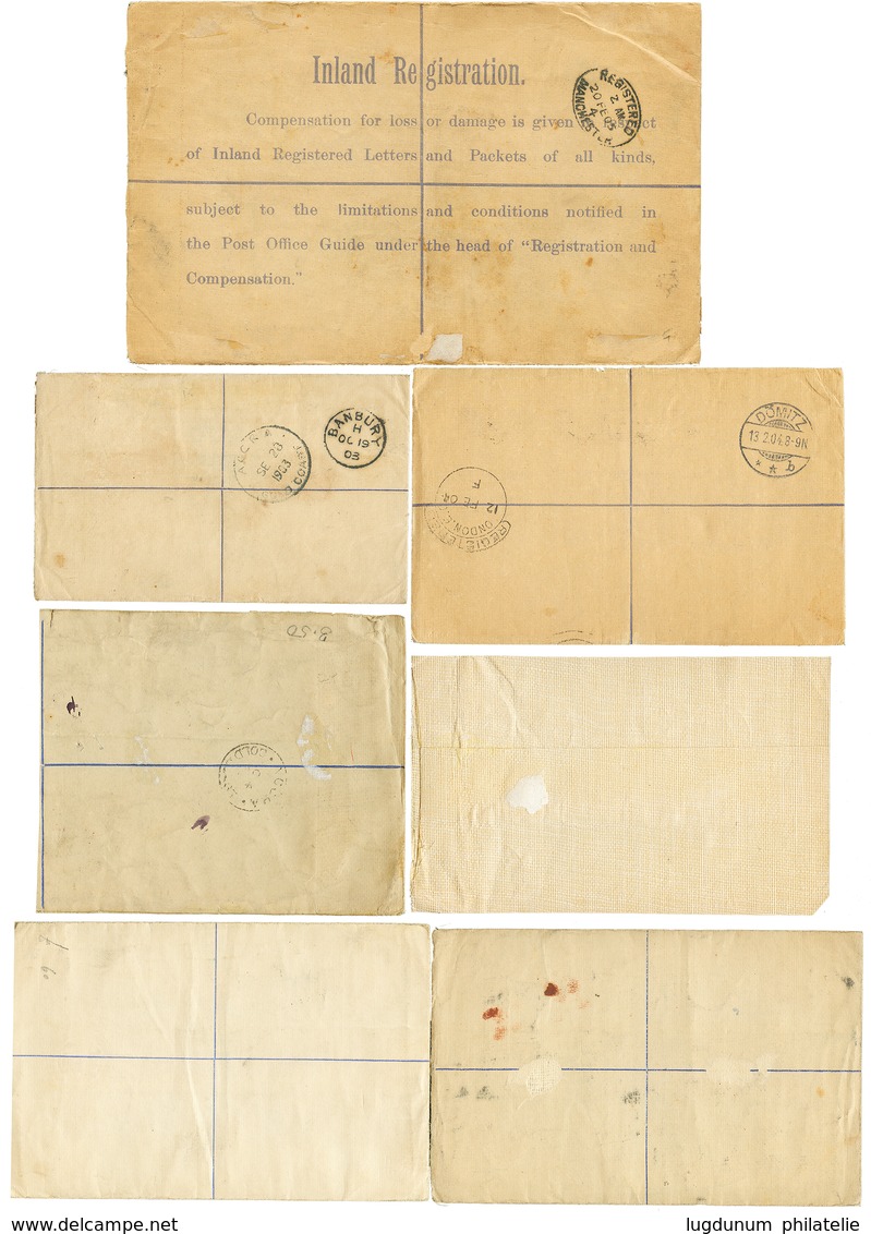 1294 GOLD COAST : 1895/1907 Lot 6 REGISTERED-LETTERS + 1 Front With Additional Franking (APPAM, AKROPONG ....). Vf. - Côte D'Or (...-1957)