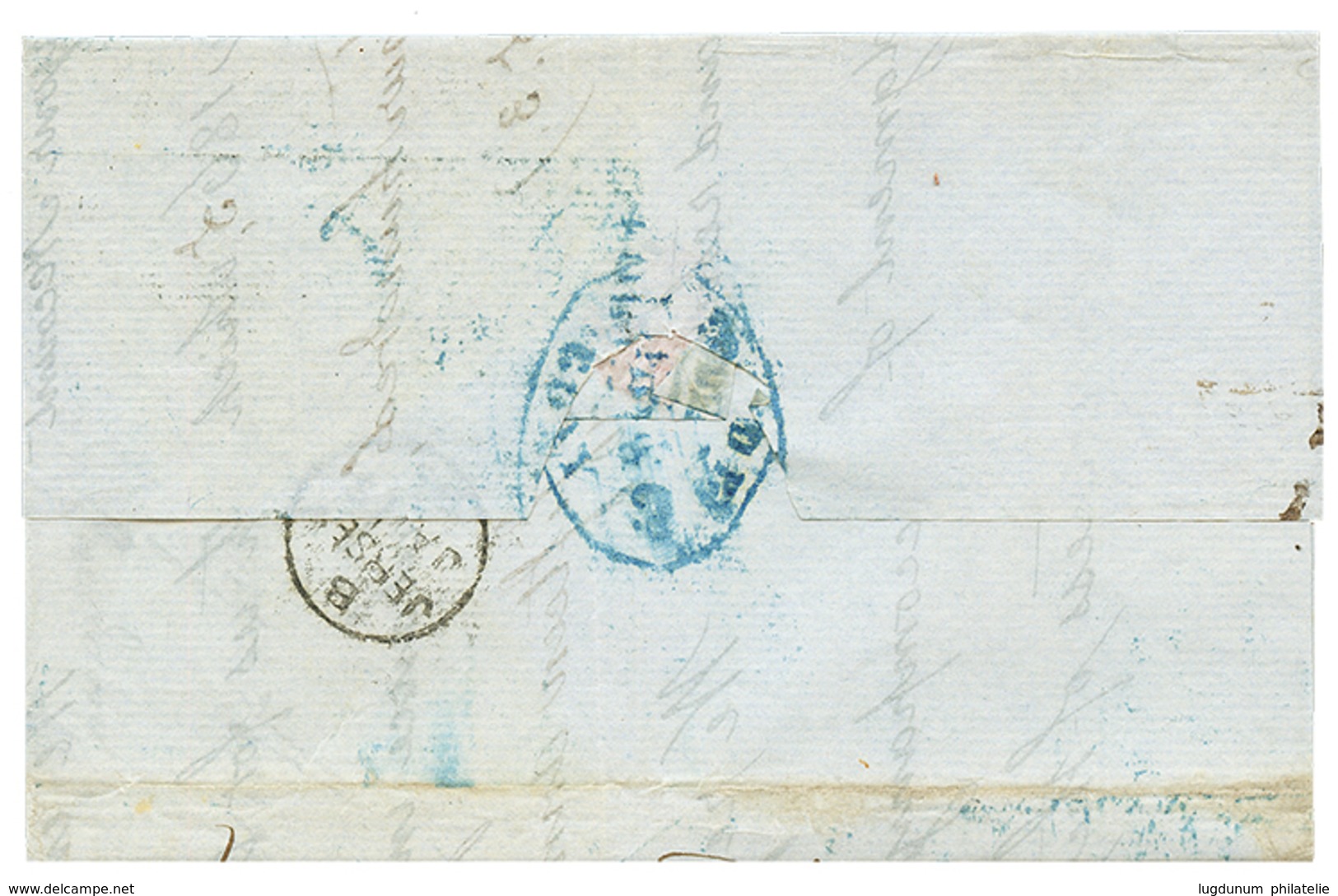 1301 INDIA To JERSEY : 1865 4a On Entire Letter From BOMBAY To JERSEY With Arrival Cds. Vf. - Autres & Non Classés