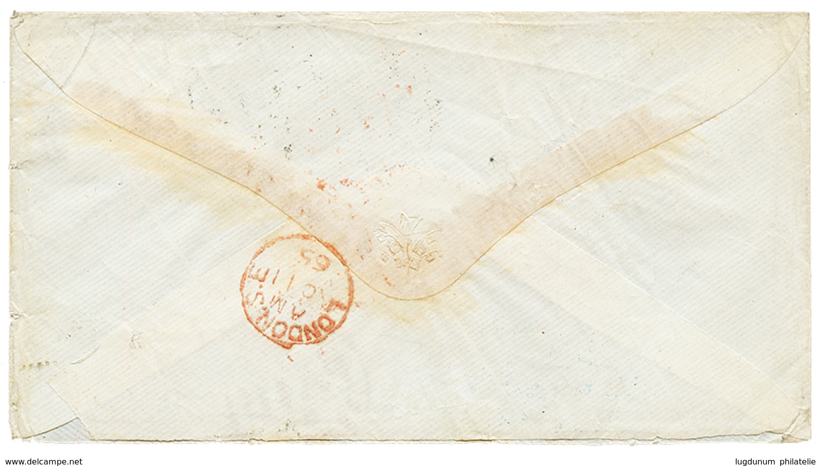 1313 1865 6d(pl. 5) Canc. A25 + MALTA On Envelope To ENGLAND. Vvf. - Malta (...-1964)