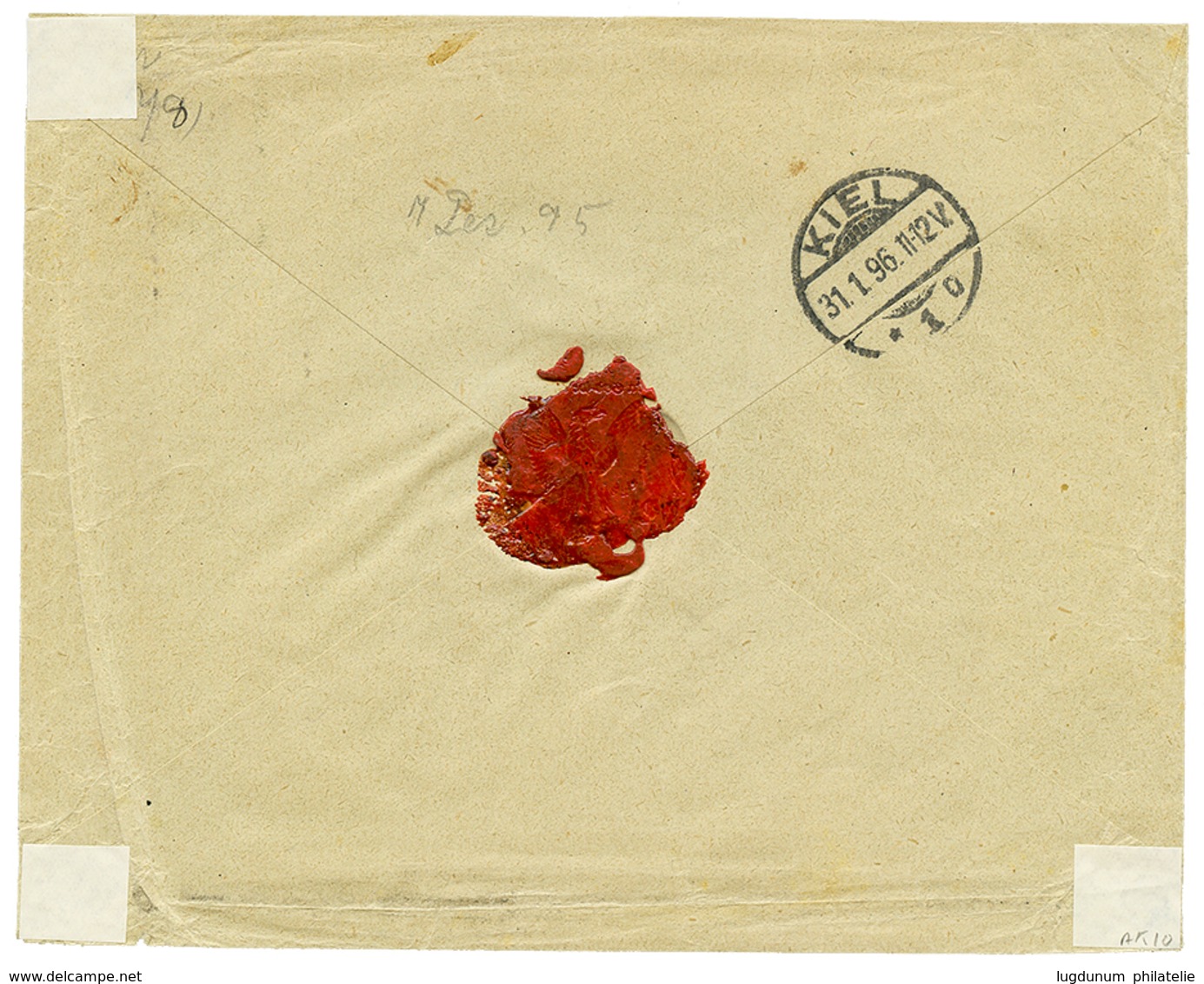 1323 "SAMOA - DAVIS POST" : 1896 2d(x2)+ 2 1/2d(x2) Canc. APIA On Envelope To GERMANY. Superb. - Other & Unclassified