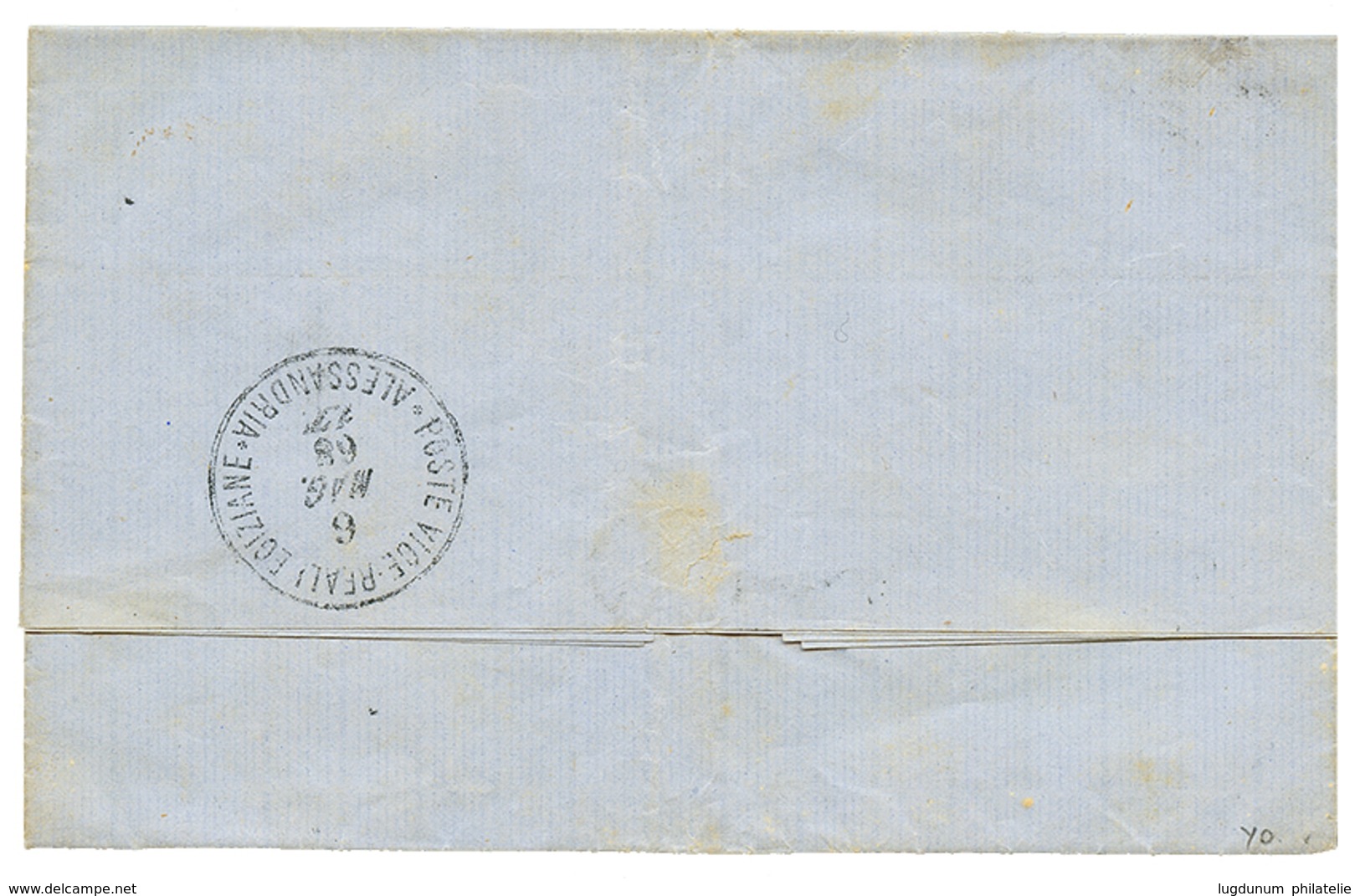 1375 1868 1P Canc. POSTE VICE-REALI EGIZIANE SUEZ On Entire Letter To ALEXANDRIA. Vvf. - Andere & Zonder Classificatie