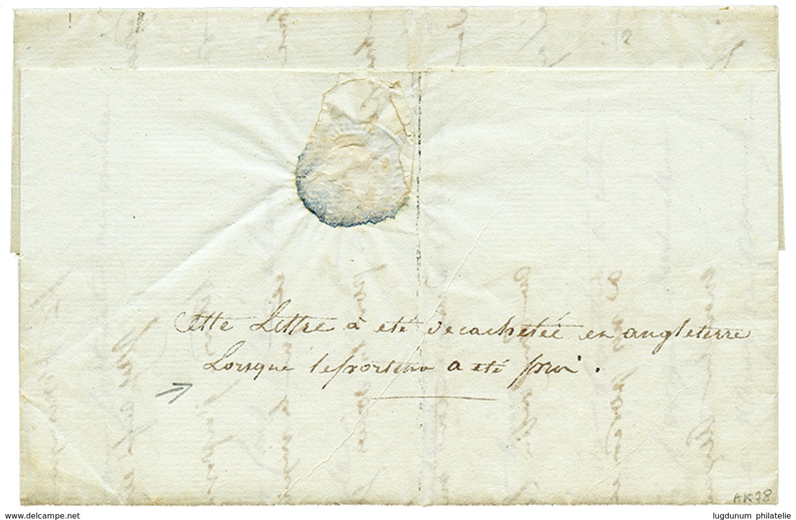 1389 HAITI Censored Mail - French Occupation : 1803 Red Cachet P On Illustrated Entire Letter (ARMEE DE SAINT DOMINGUE,  - Haiti