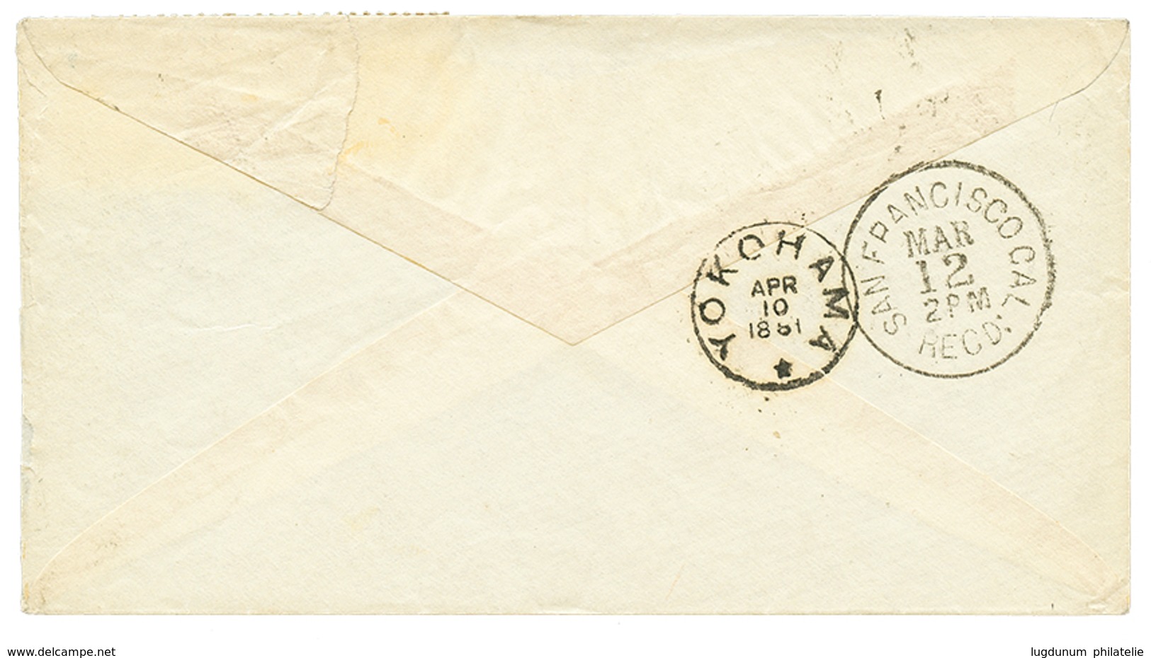 1395 1881 USA 2c + 3c On Envelope From NEW YORK To "U.S.S MONOCACY", YOKOHAMA JAPAN. Superb Arrival Cds YOKOHAMA On Reve - Andere & Zonder Classificatie