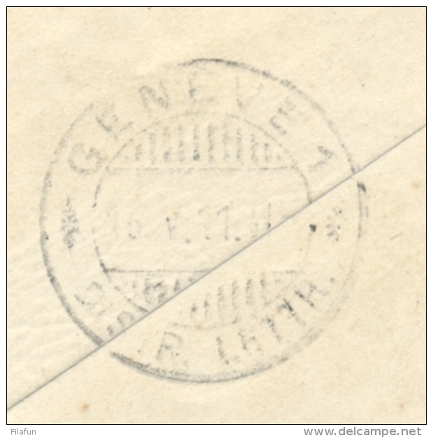Nederlands Indië - 1911 - 2,5 Cent Cijfer Op Envelop Van L KOTABAROE Via VK BANDJERMASIN Naar Geneve / Schweiz - Nederlands-Indië