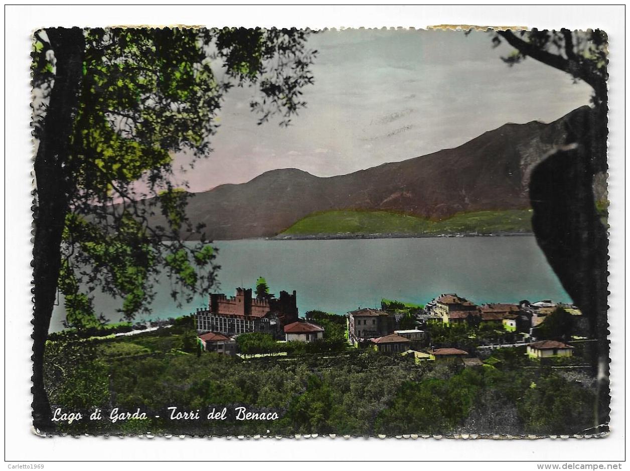 LAGO DI GARDA - TORRI DEL BENACO   VIAGGIATA FG - Verona