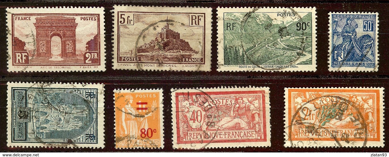 JOLI LOT TIMBRES Oblitérés Des ANNEES 1925 à 1936 Cote + 20 Euro - Oblitérés