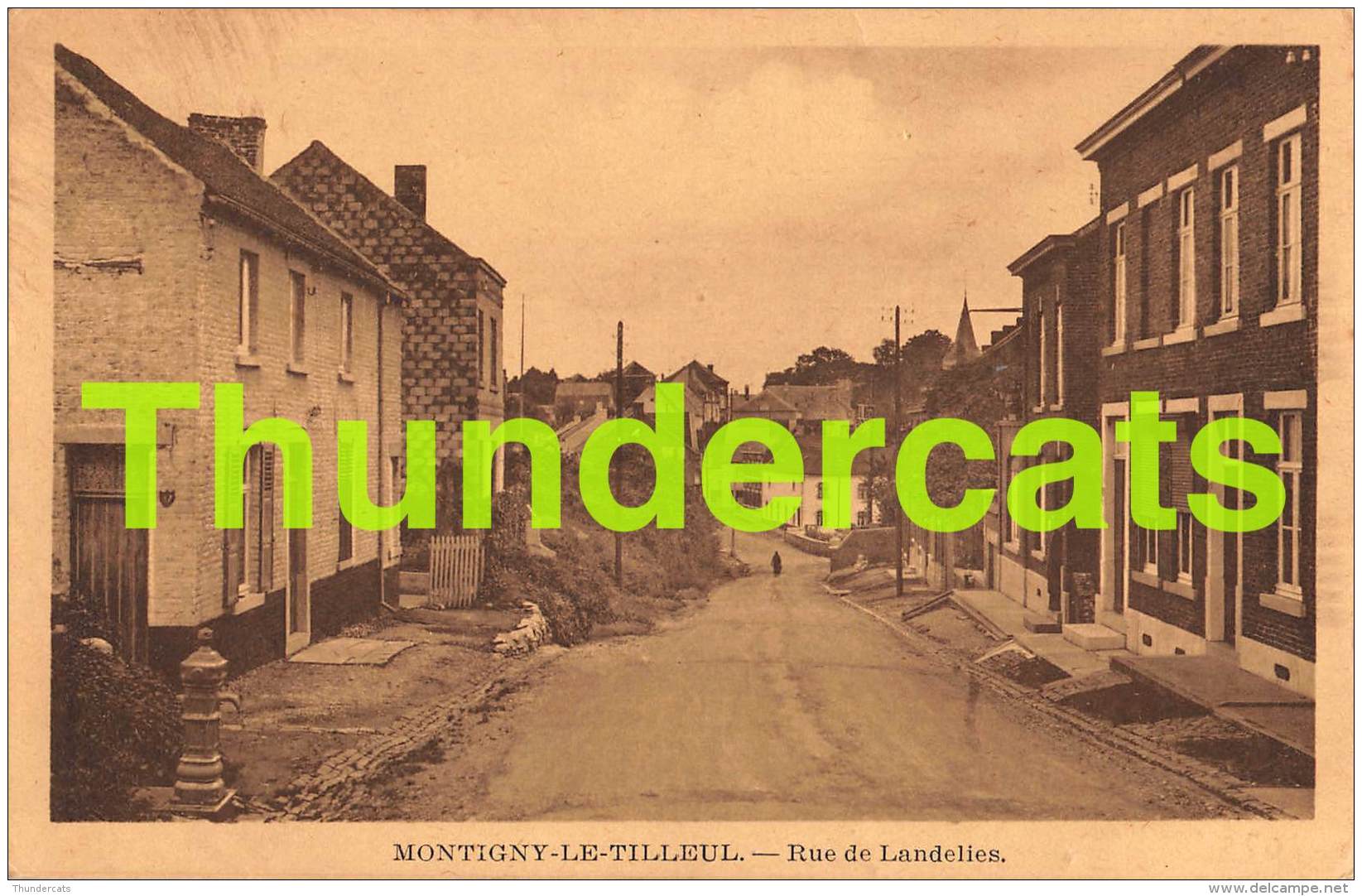 CPA  MONTIGNY LE TILLEUL RUE DE LANDELIES - Montigny-le-Tilleul