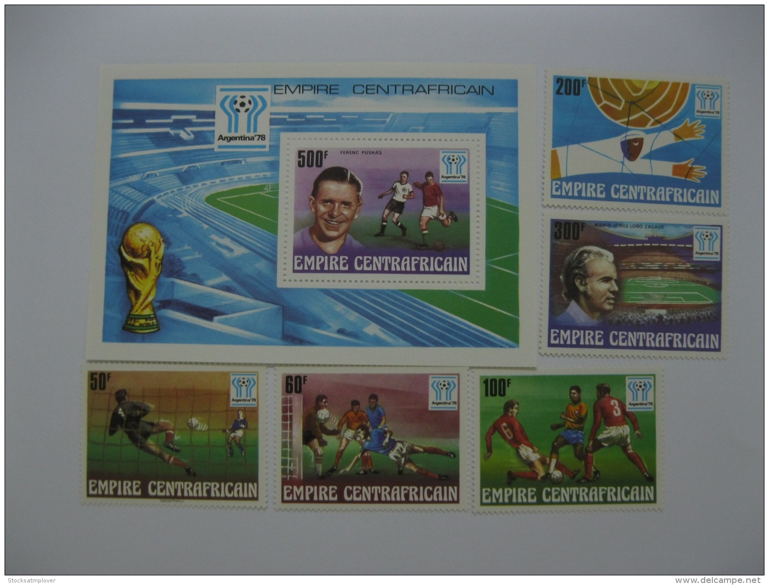 Central Africa 1978  World Cup Football   SC#303-307.308 - Central African Republic