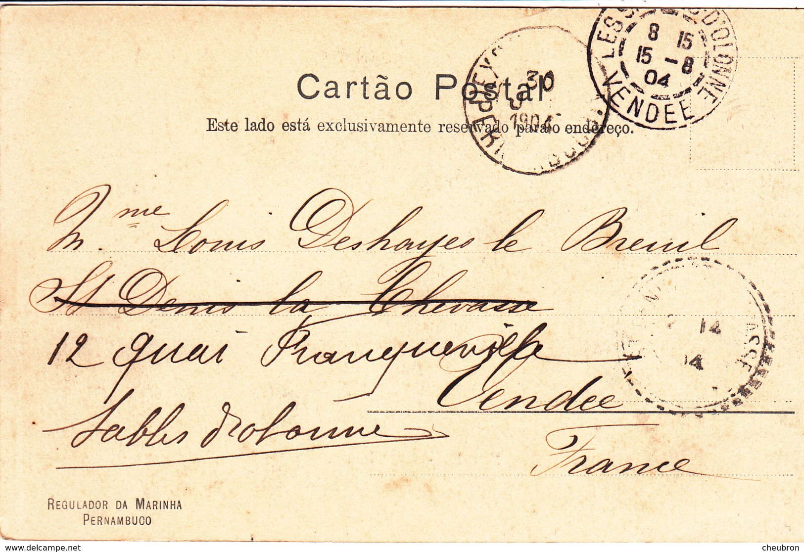 BRESIL. RECIFE. CPA RARETE. INTENDENCIA. ANNEE 1904. ATTELAGE TRANSPORT DE FUTS - Recife