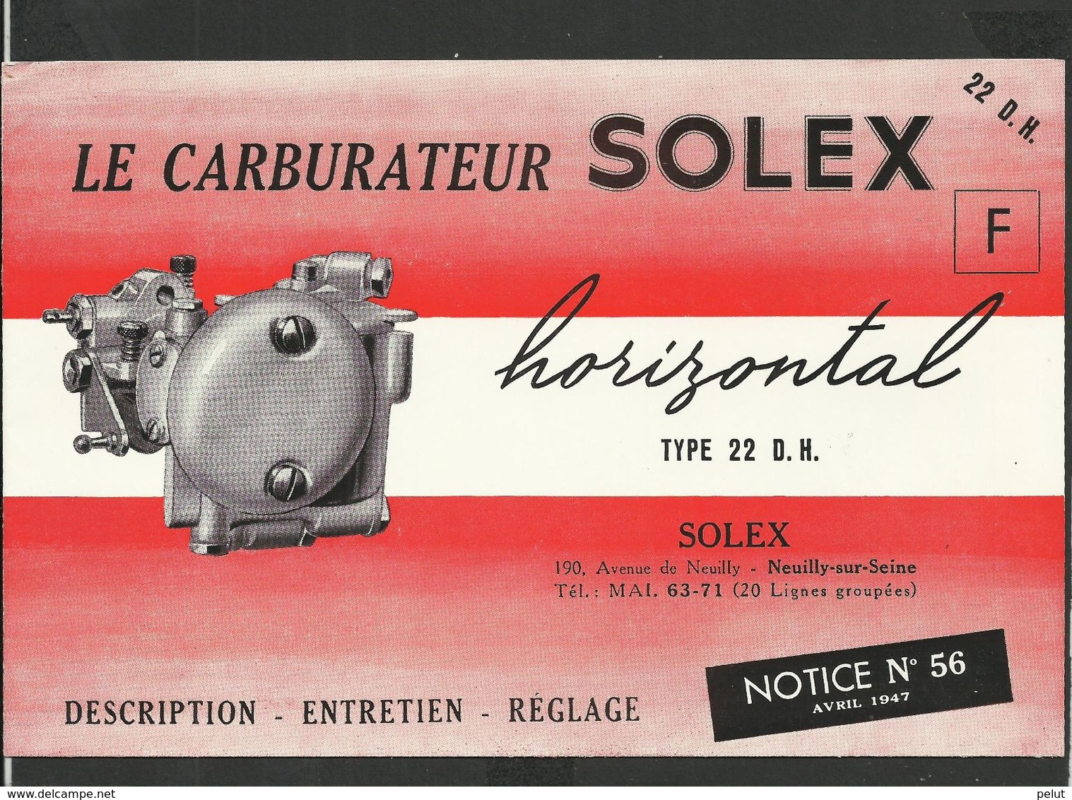 SOLEX Notice N° 56 - Matériel Et Accessoires