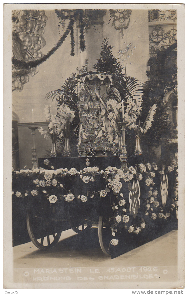 Suisse - Soleure - Abbaye ND De-la-Pierre Mariastein 1926 - Carte-Photo - Krönung Des Gnadenbildes - 1939 Bartenheim - Metzerlen-Mariastein