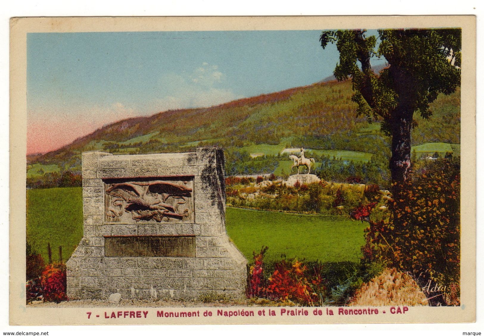 Cpa N° 7 LAFFREY Monument De Napoléon Et La Prairie De La Rencontre - Laffrey