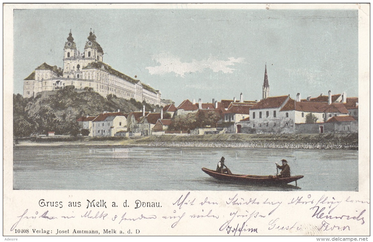 Gruss Aus MELK A.d.Donau (NÖ) - , Gel.1901, Gute Erhaltung - Melk