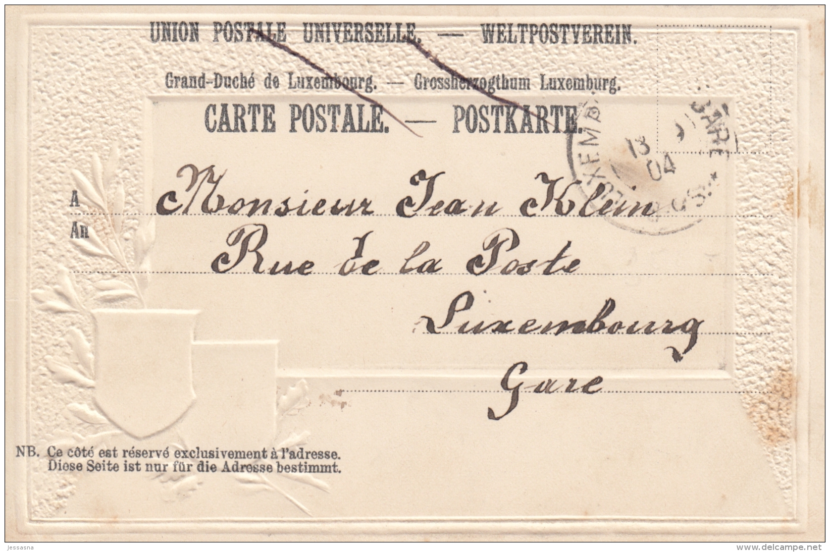 AK- Präge - Lithographie - Luxembourg - 1904 - Sonstige & Ohne Zuordnung