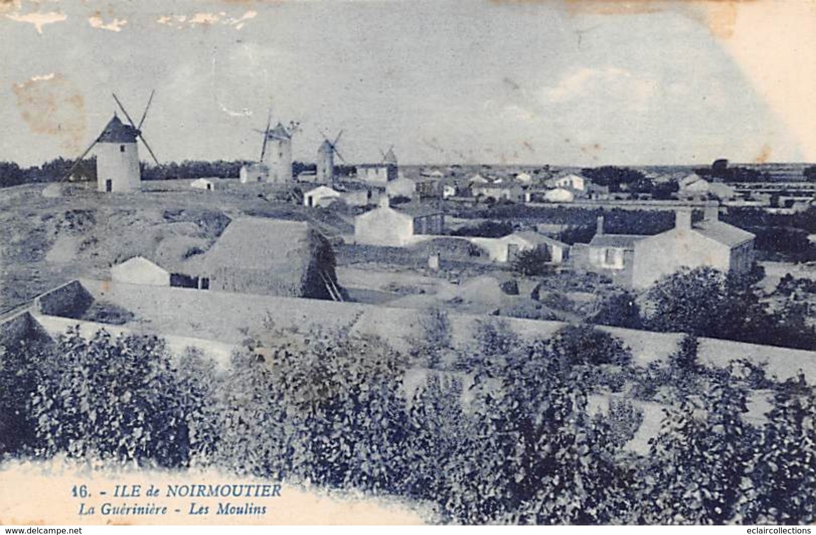 Ile De Noirmoutier 85 :  La Guérinière.   Aperçu Du Village Et Des Moulins  (voir Scan) - Ile De Noirmoutier