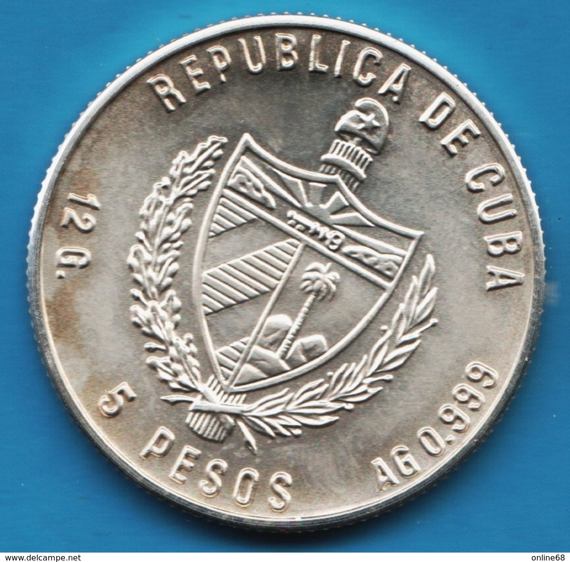 CUBA 5 Pesos 1987 ERNESTO CHE GUEVARA ARGENT Silver 0.999  SCARCE !!! - Cuba