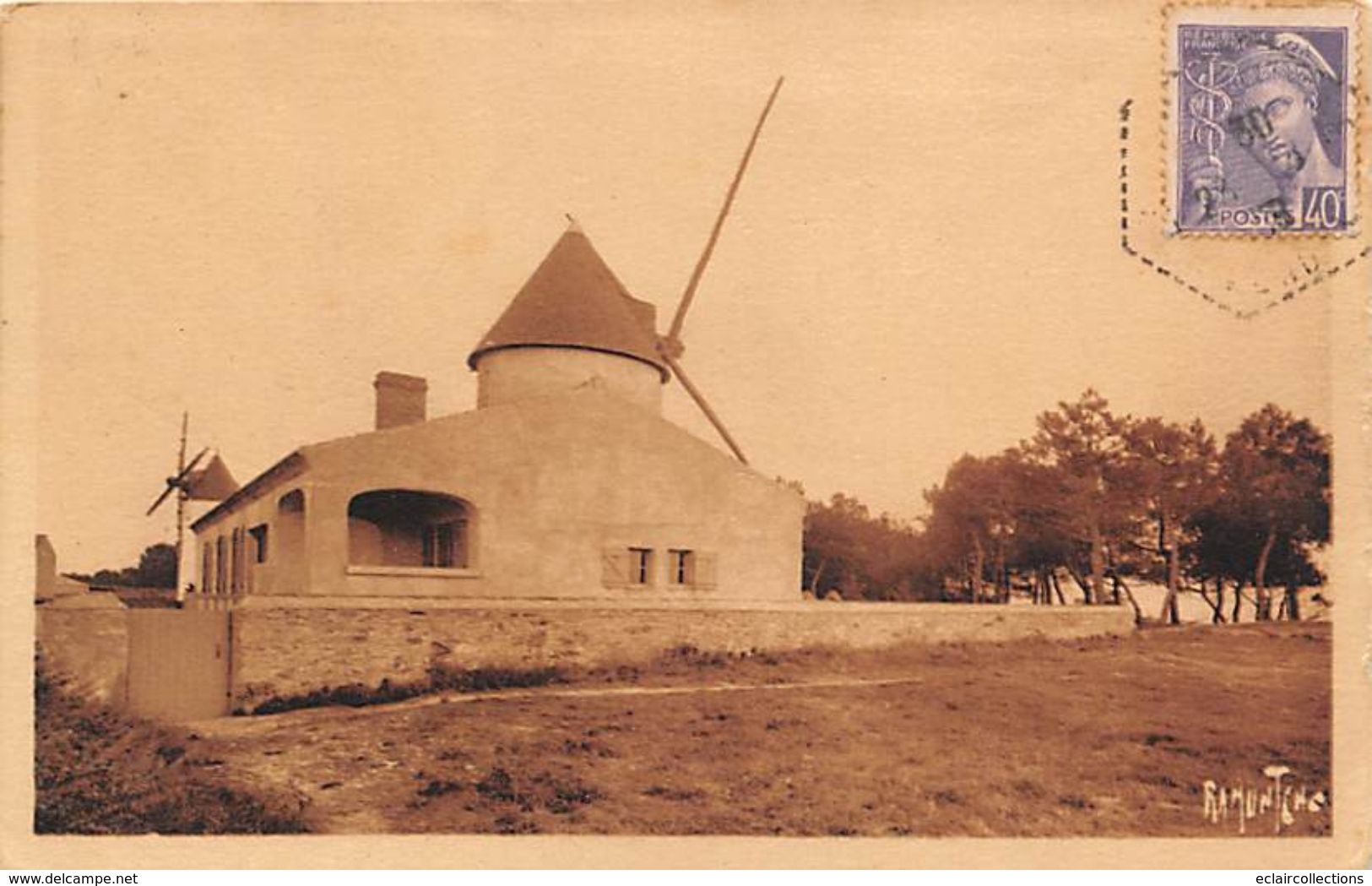 Ile De Noirmoutier 85 :  La Guérinière.   Les Moulins    (voir Scan) - Ile De Noirmoutier