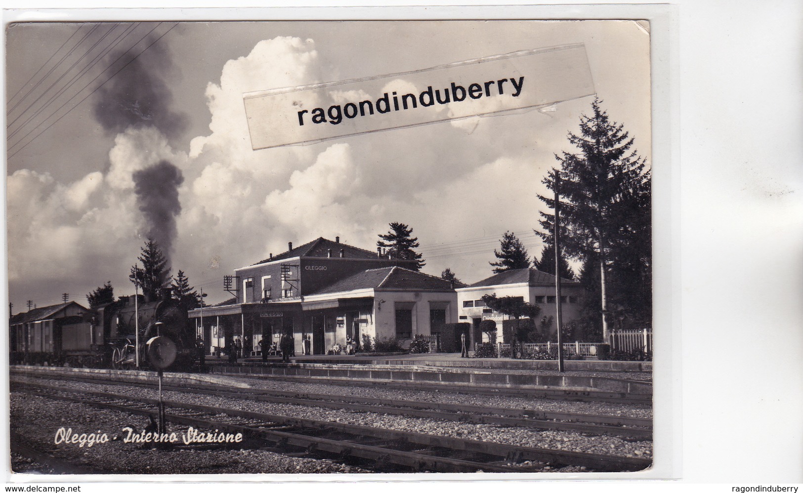 CPSM - ITALIE - OLEGGIO - Interna STAZIONE Avec Passage Du TRAIN - CARTE RARE - Vers 1950 1960 Environ - Novara