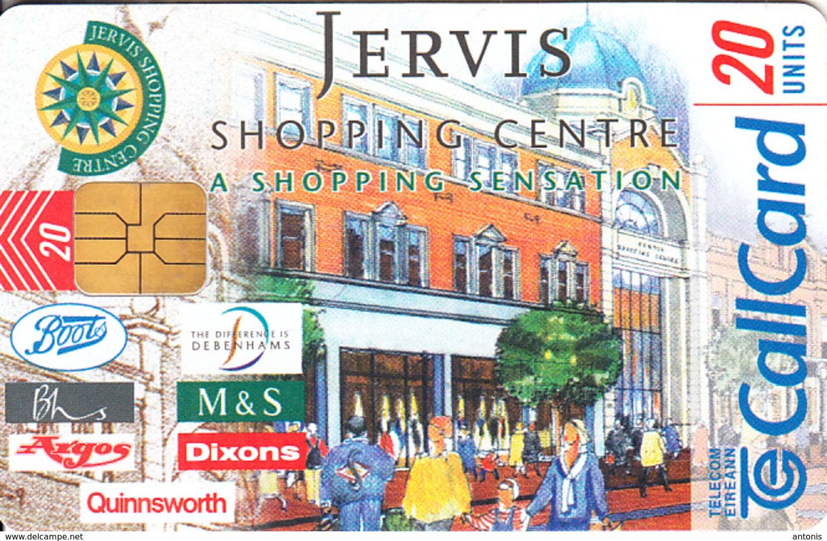 IRELAND - Jervis Shopping Centre, Chip ODS 1, 10/96, Used - Ierland