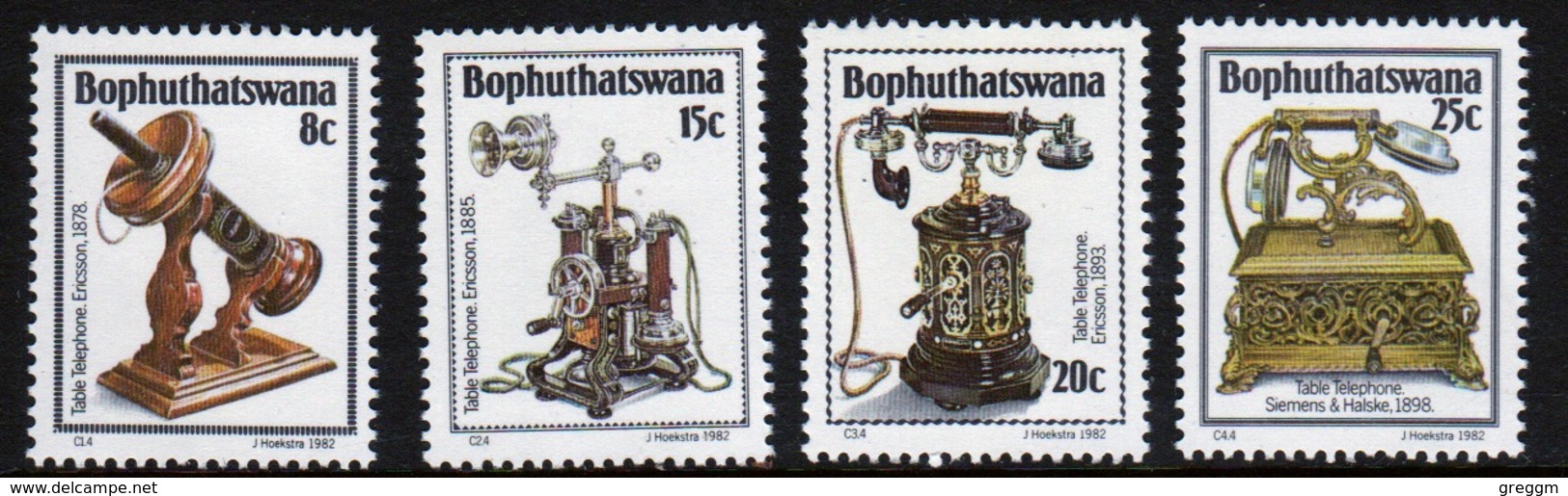 Bophuthatswana Set Of Stamps Celebrating History Of The Telephone (2nd Series) From 1982. - Bophuthatswana