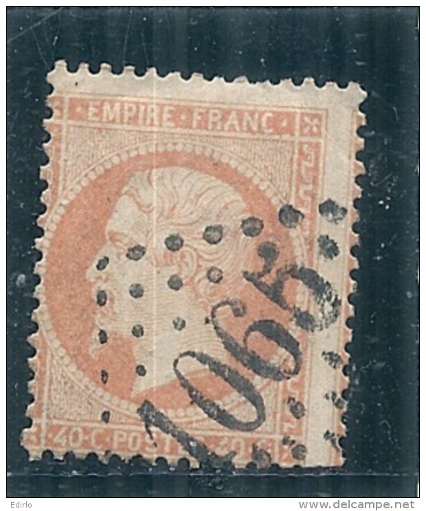 FRANCE  Napoléon Dentelé 40 Cts Orange Oblitéré Cognac  - N° 23 Côte 15&euro; - 1862 Napoleone III