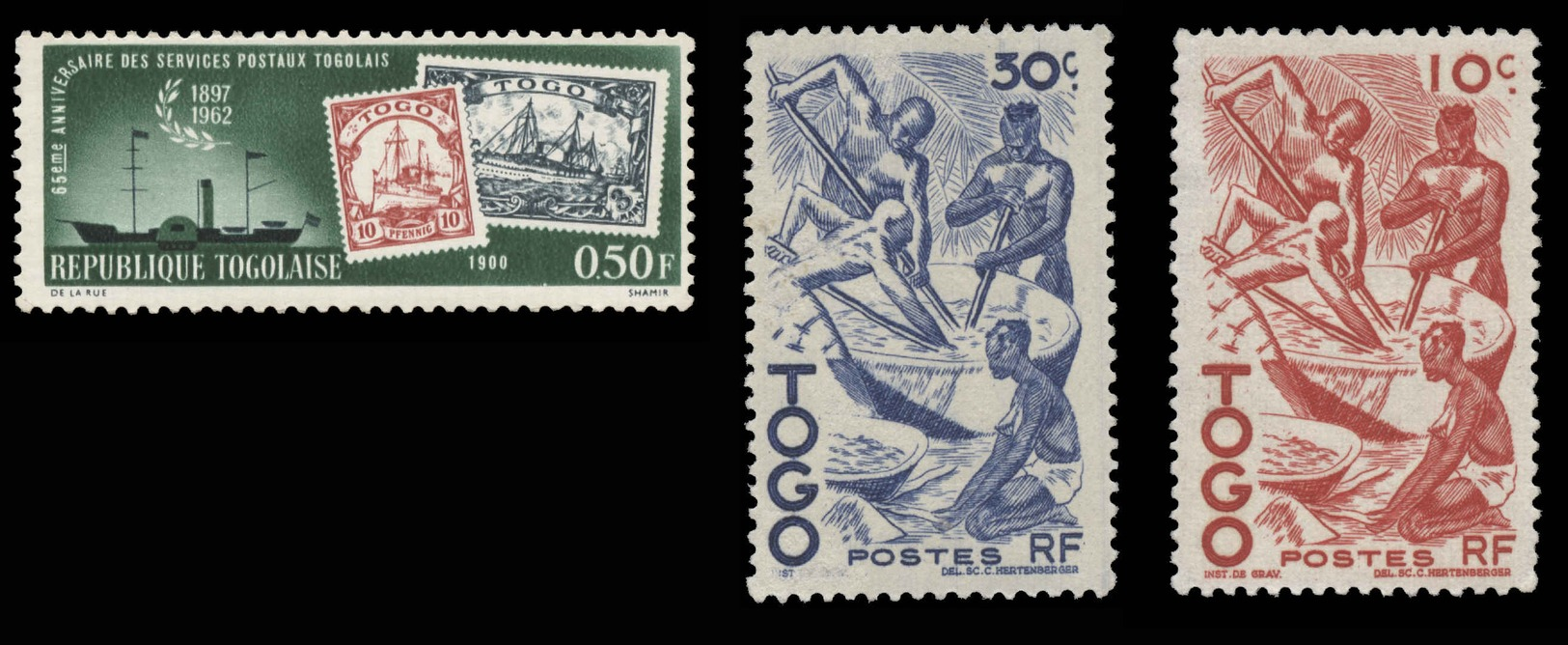 Togo Small Collection Of 3 Stamps - Togo (1960-...)