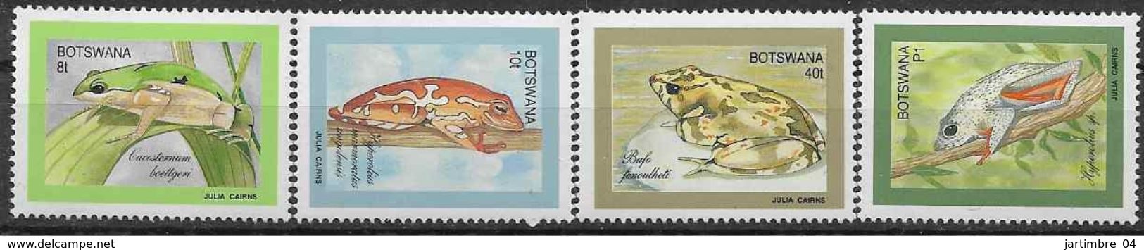 1992 BOTSWANA 653-56** Reptiles, Batraciens - Botswana (1966-...)