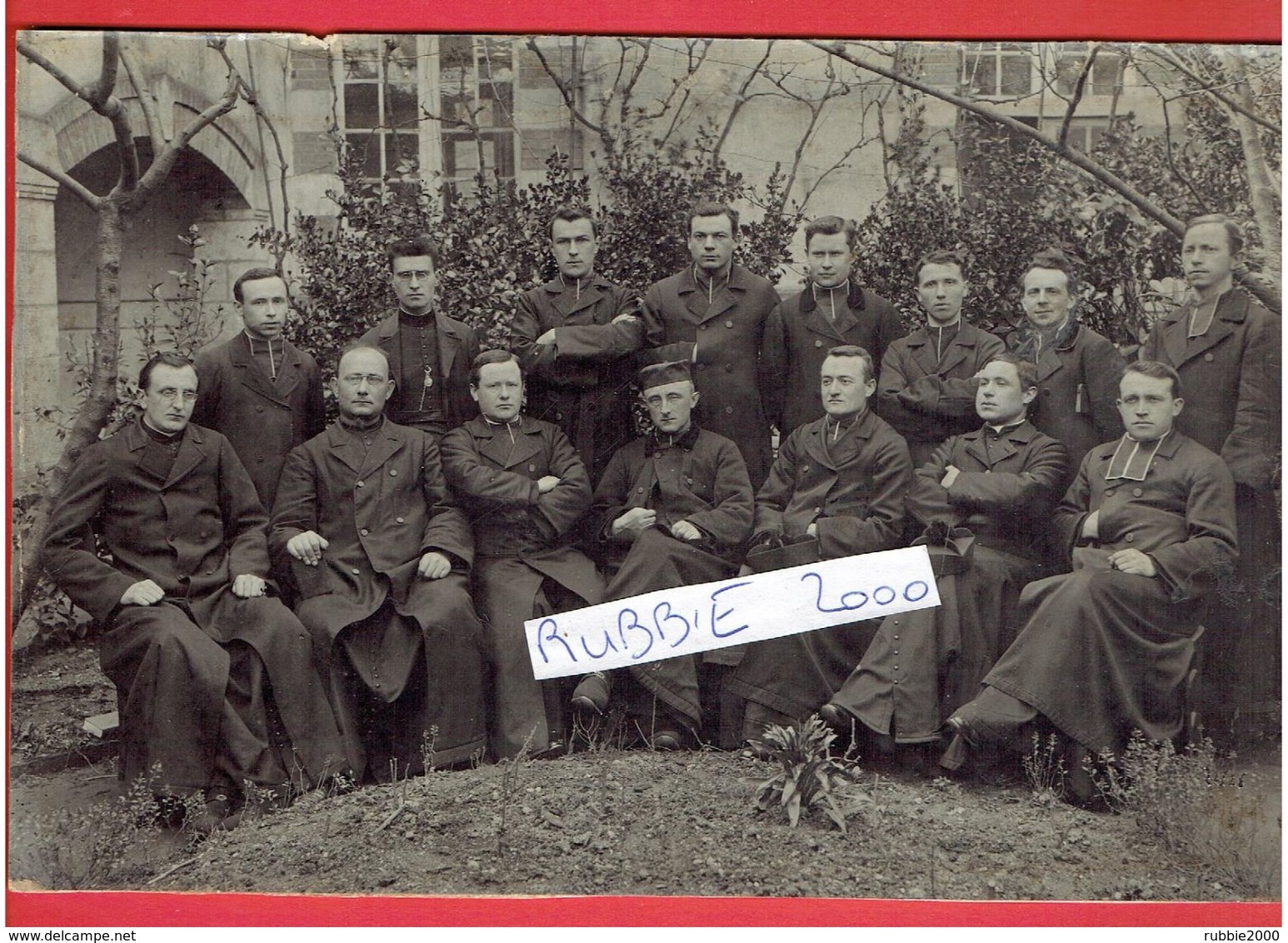 LORIENT 1908 1909 INSTITUTION SAINT LOUIS LES PROFESSEURS MORBIHAN PHOTOGRAPHIE ARGENTIQUE EN BON ETAT - Lieux