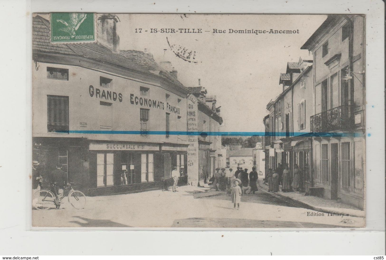 CPA  - IS SUR TILLE - Rue Dominique Ancemot - Grands Economats Francais - Is Sur Tille