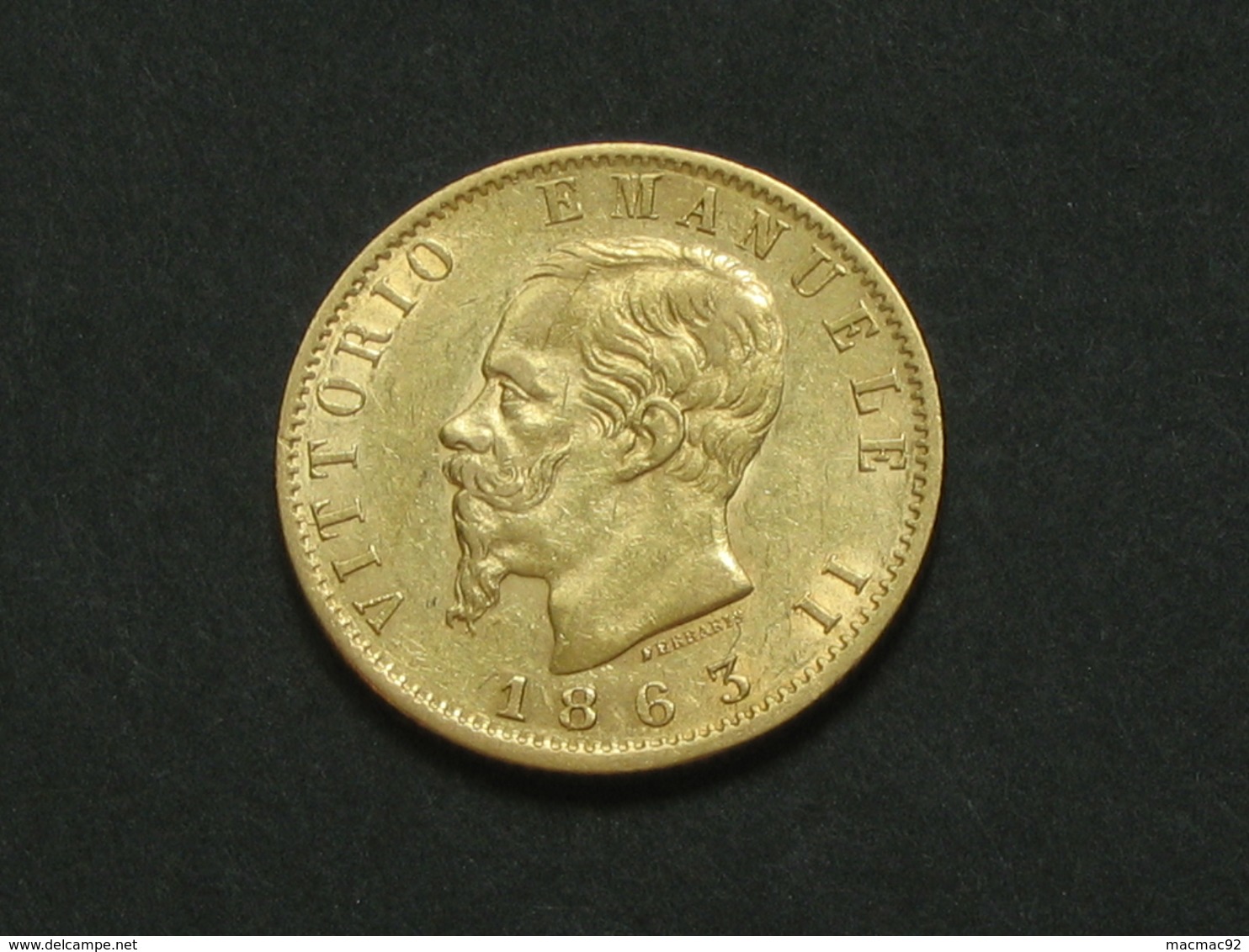 20 Lire OR 1863  -Gold - Victor Emmanuel II  **** EN ACHAT IMMEDIAT **** - 1861-1878 : Vittoro Emanuele II