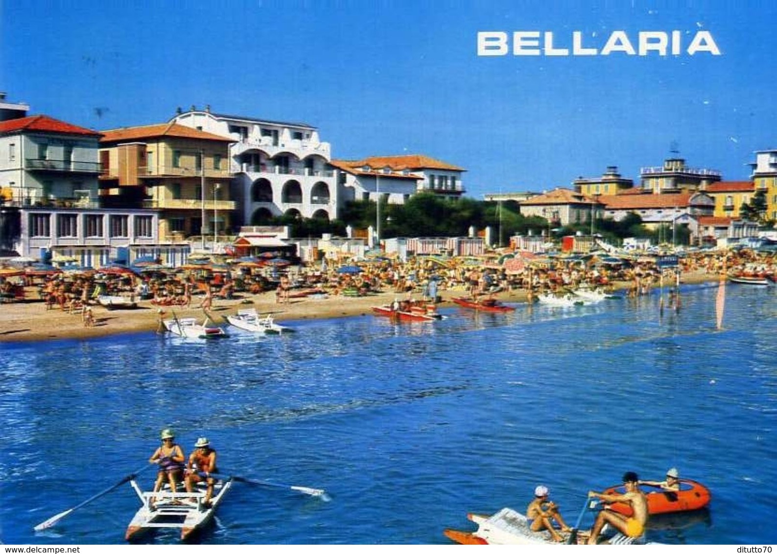 Bellaria - Alberghi E Spiaggia Visti Dal Mare - Formato Grande Viaggiata – E 7 - Rimini