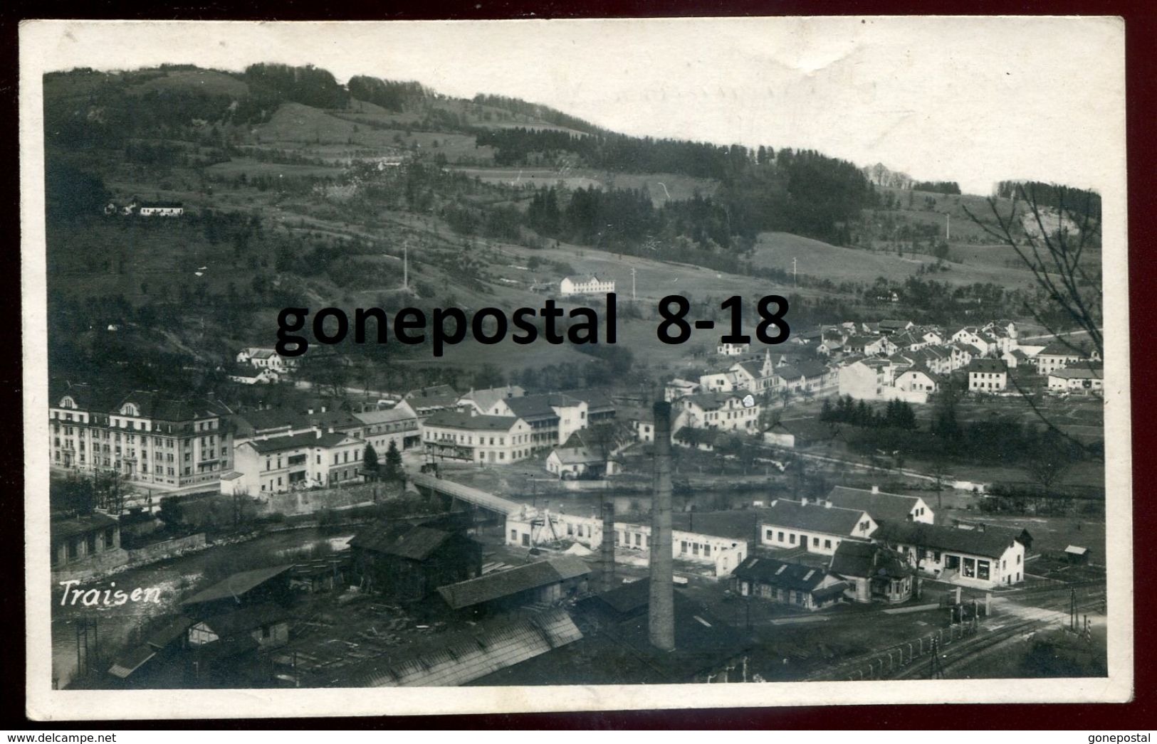 1666 - AUSTRIA Traisen 1930s Panorama. Factory. Real Photo Postcard By E.Wolf - Sonstige & Ohne Zuordnung