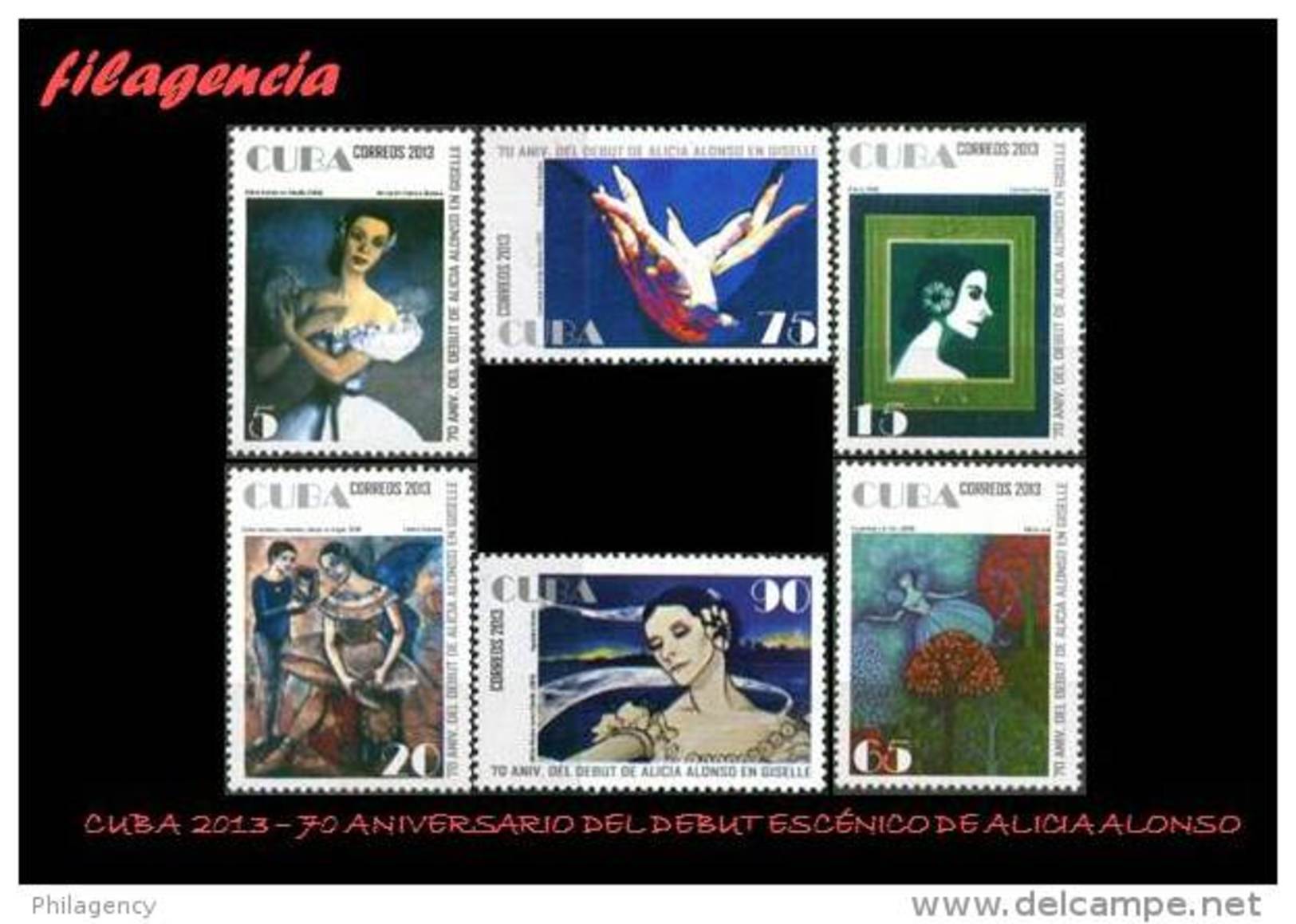 CUBA MINT. 2013-18 70 ANIVERSARIO DEL DEBUT ESCÉNICO DE ALICIA ALONSO EN EL BALLET GISELLE - Unused Stamps