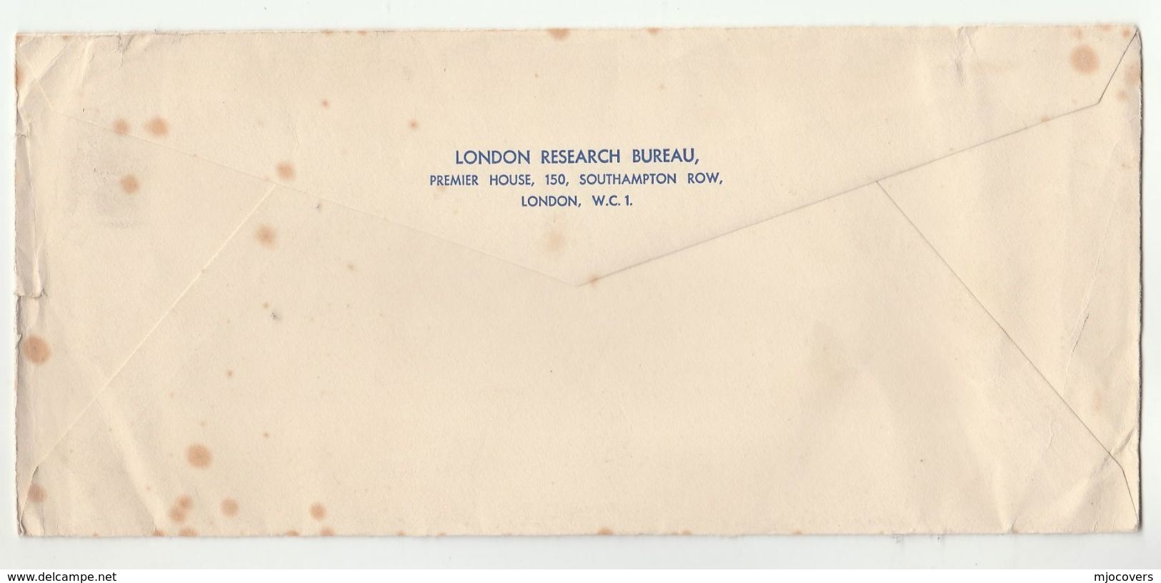 GB GV Stamps COVER TRIANGULAR Pmk NWI From London Research Council - Covers & Documents