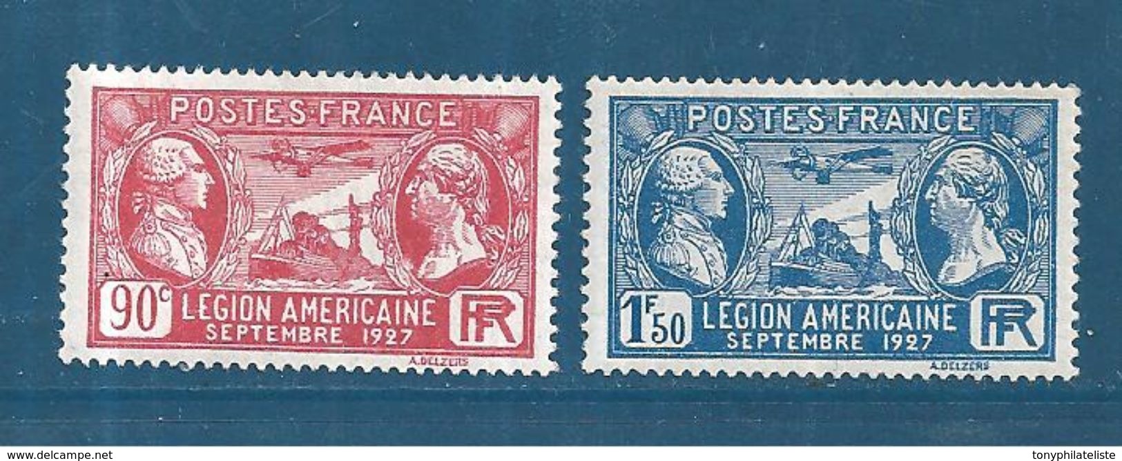 France Timbres De 1927 N°244/45 Neufs * - Neufs