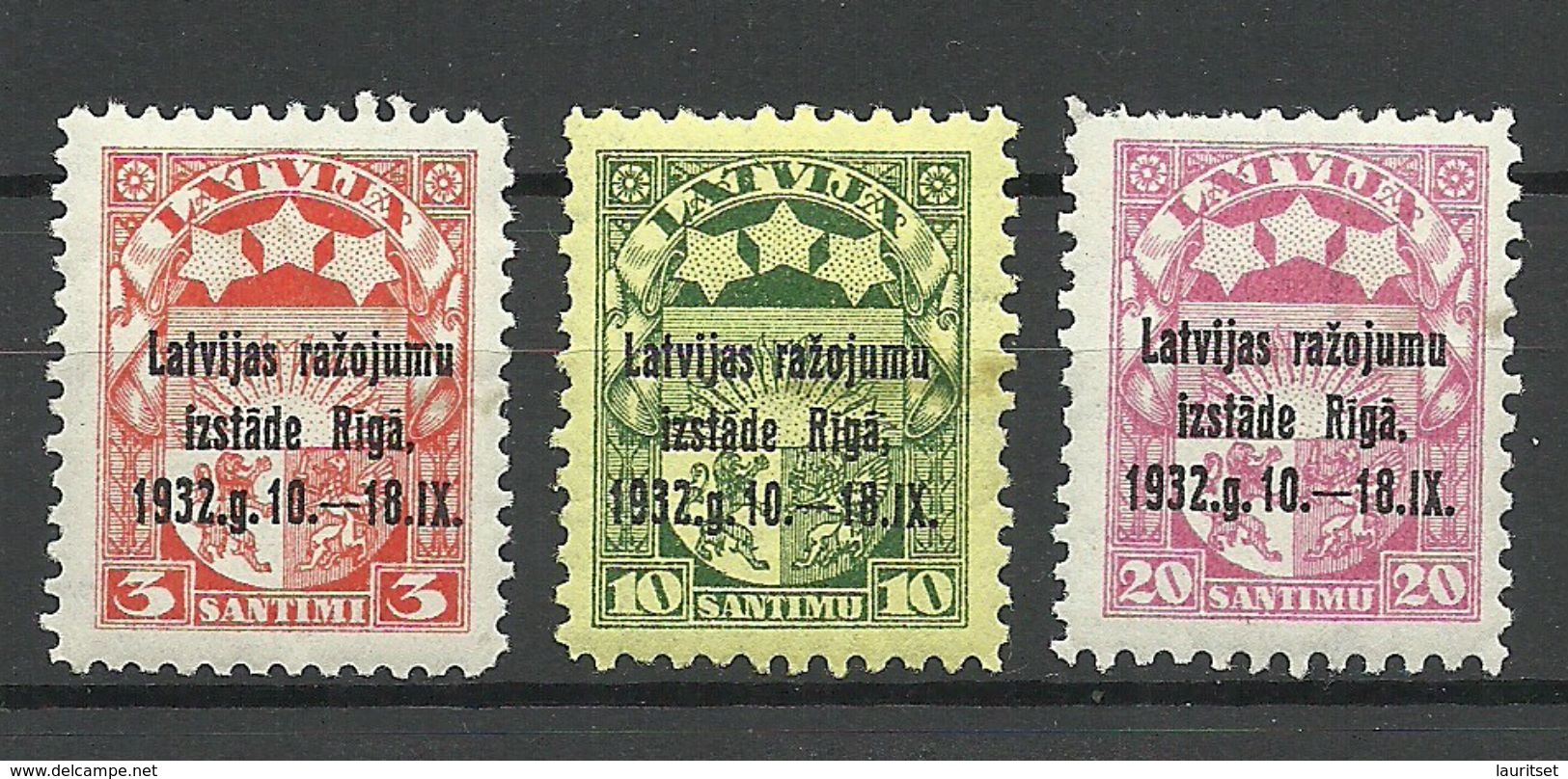 LETTLAND Latvia 1932 Michel 206 - 208 MNH - Lettonie