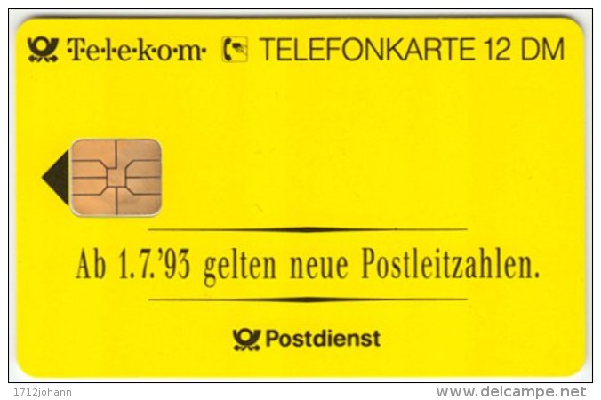 GERMANY S-Serie A-573 - 107B 04.93 (2307) - Communication, Zip Code - MINT - S-Series : Tills With Third Part Ads