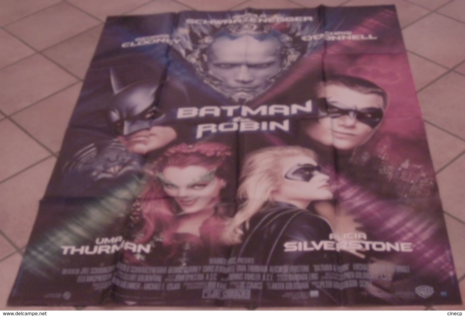 AFFICHE CINEMA ORIGINALE FILM BATMAN ET ROBIN SCHUMACHER SCHWARZENEGGER CLOONEY THURMAN 1997 - Afiches & Pósters