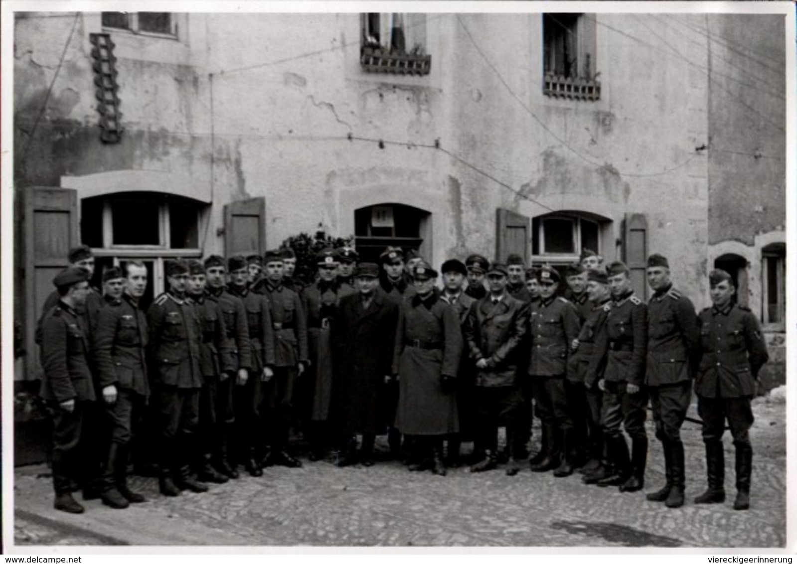 ! Foto 11,8 X 8,4 Cm, 2. Weltkrieg 1939, Militaria, Berus Saarland, Sarre, 3.Reich, Frontbesuch Von Gauleiter Kauffmann - Oorlog 1939-45