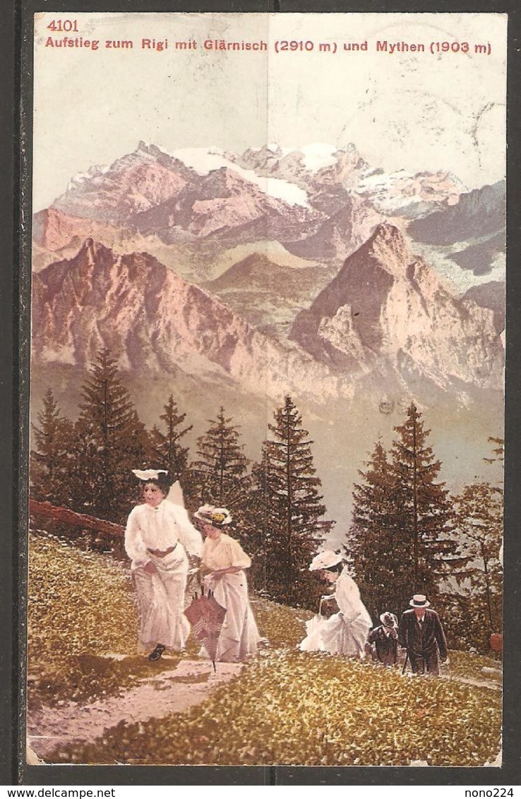 Carte P ( Suisse / Aufstieg Zum Rigi Mit Glärnisch 2910 M ) - Autres & Non Classés