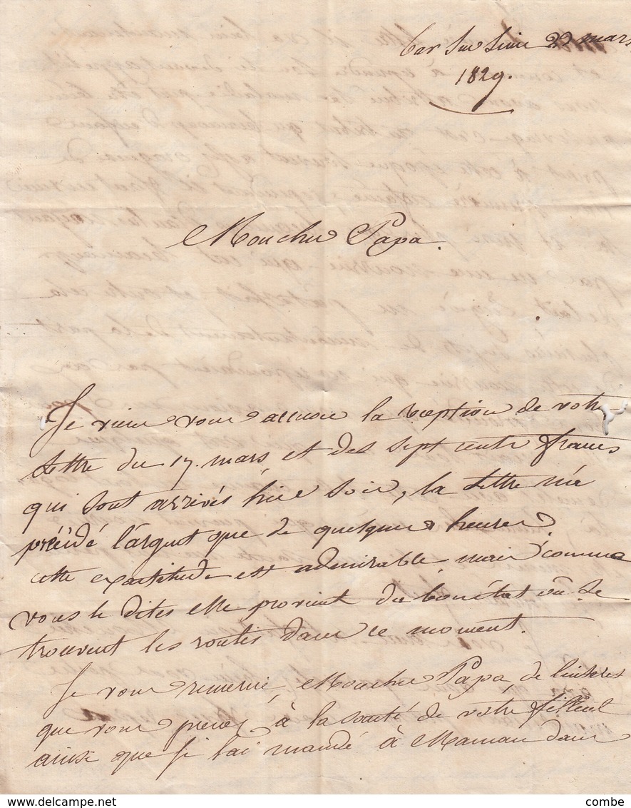 DOSSIER. BAR-SUR-SEINE. AUBE.  6 LETTRES AVEC MP 9/BAR-SUR-SEINE (1829-1830) 18 SCANS