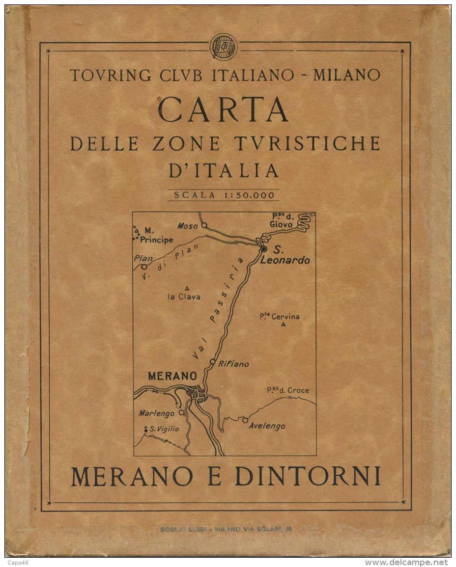 CG 8 - CARTA DELLE ZONE TURISTICHE - MERANO E DINTORNI - Cartes Géographiques