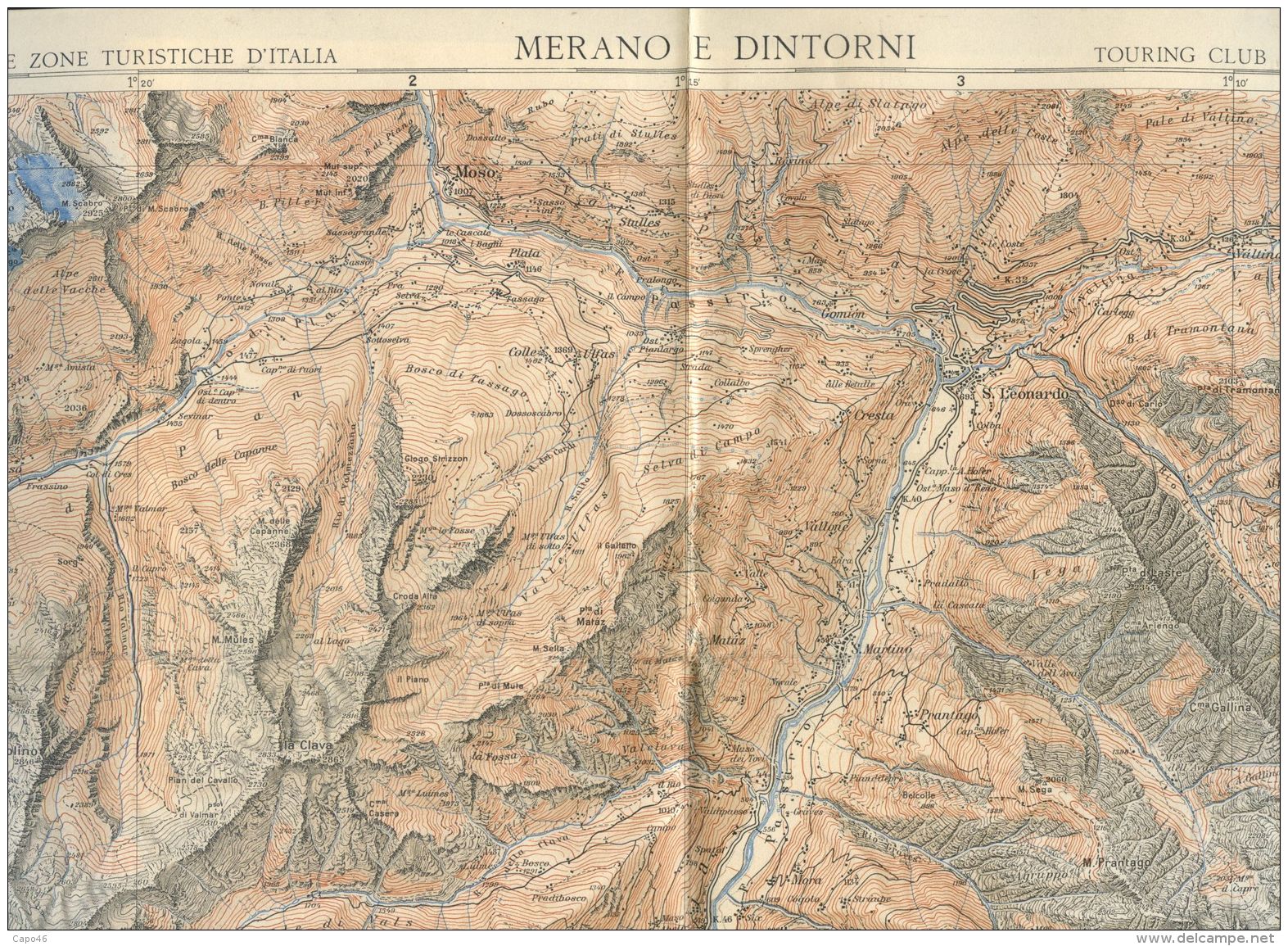 CG 8 - CARTA DELLE ZONE TURISTICHE - MERANO E DINTORNI - Cartes Géographiques