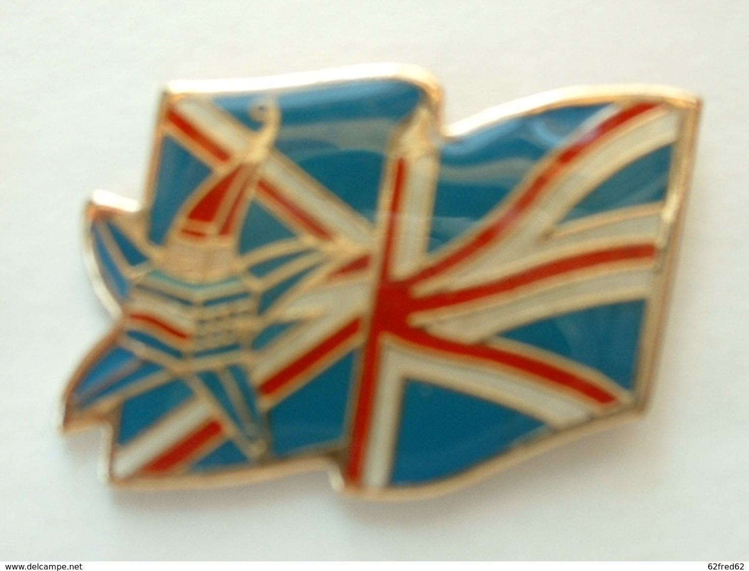 PIN'S J.O  ALBERTVILLE 92 - DRAPEAU ROYAUME UNIE - SIGNE 1991 COJO - Olympic Games