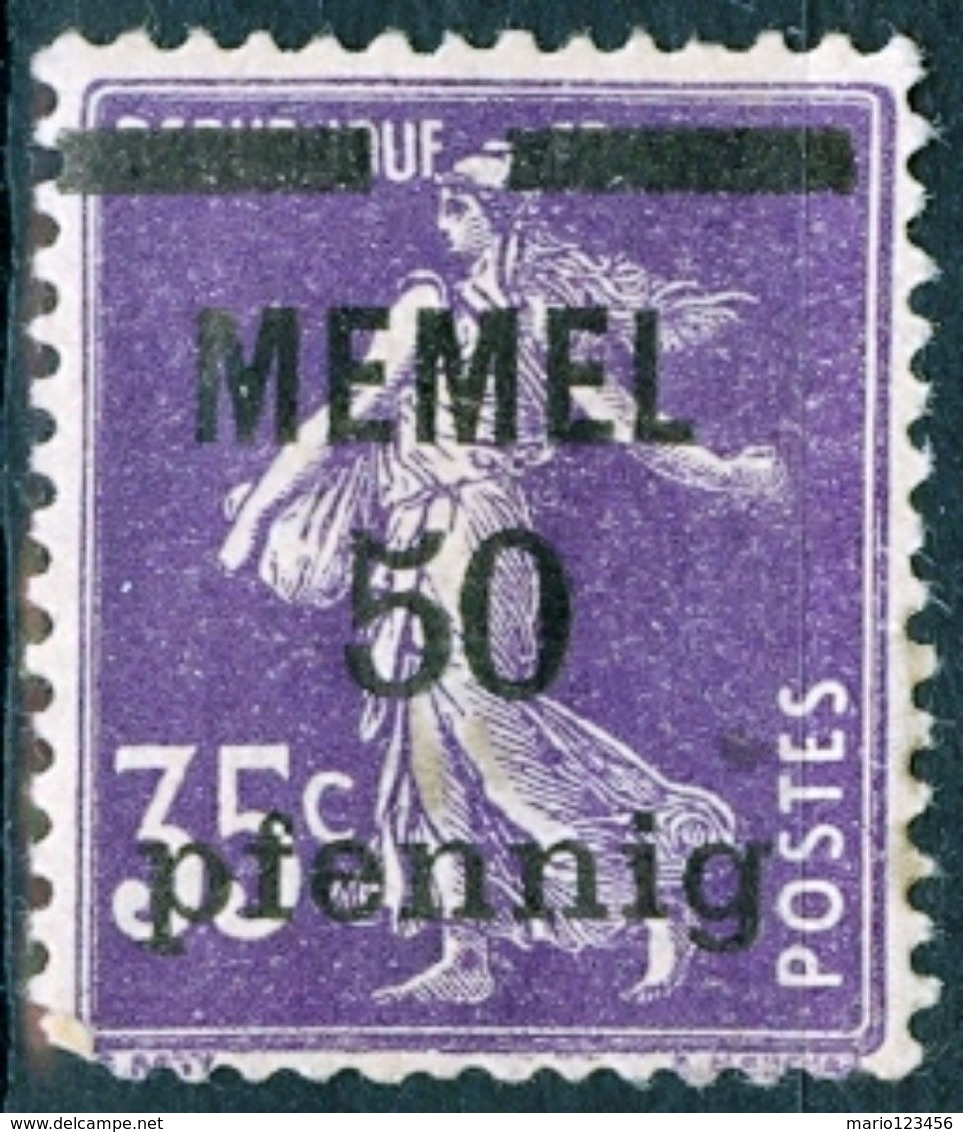 MEMEL, SEMEUSE CAMEE, 1920, FRANCOBOLLI NUOVI (MLH*) Michel 23   Scott 23 - Neufs