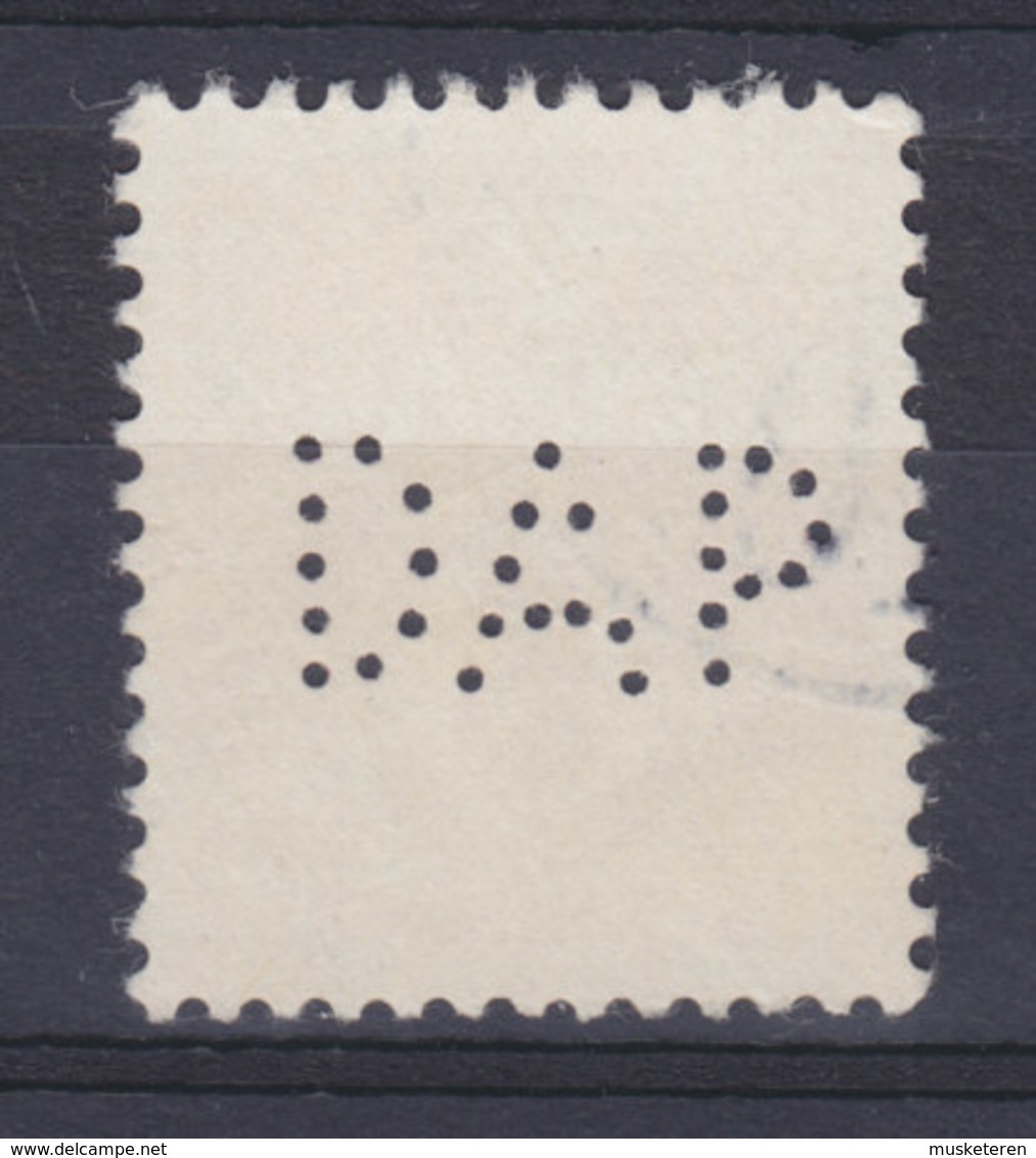 Denmark Perfin Perforé Lochung (D09) 'DAP' Danish American Prospecting, København Wellenlinien Stamp (2 Scans) - Abarten Und Kuriositäten