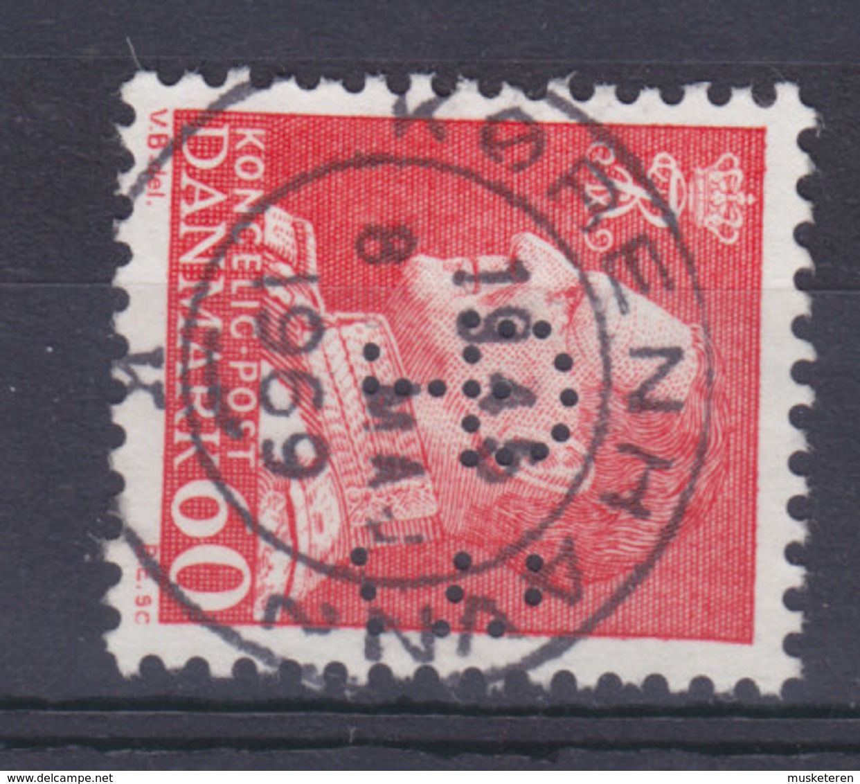 Denmark Perfin Perforé Lochung (L18) 'LB Vt' Landmandsbanken, Vesterbro Torv, København Perfin ERROR Variety ! (2 Scans) - Abarten Und Kuriositäten