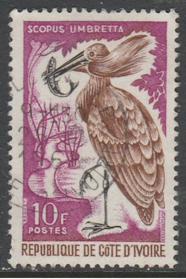 Ivory Coast 1965 Birds 10f Multicoloured SW 291 O Used - Ivory Coast (1960-...)